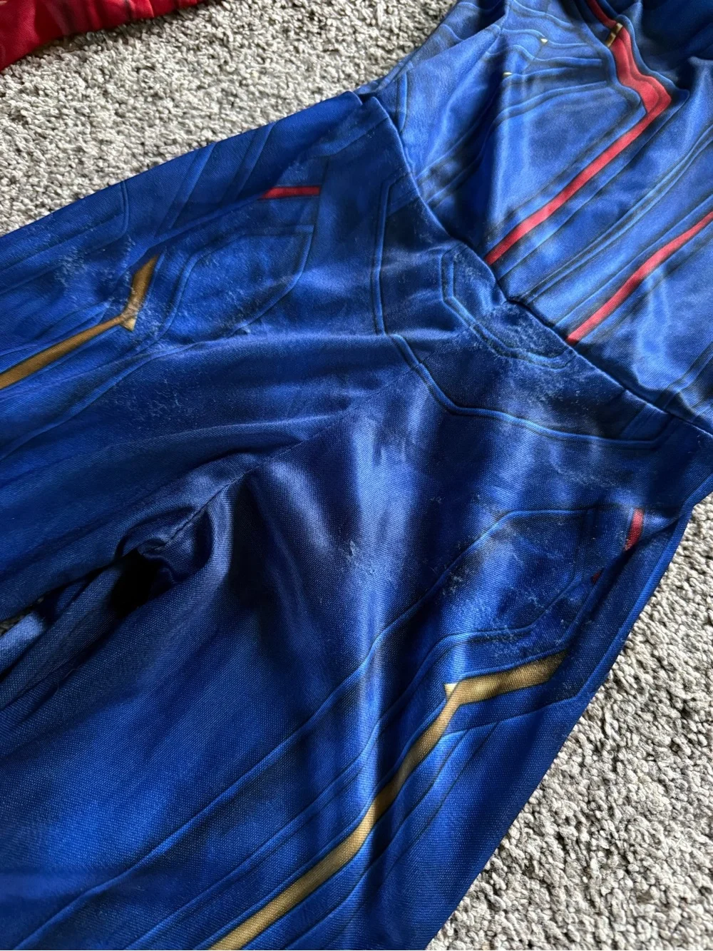 Captain Marvel Kids Superhero Costume - Blue & Red - Picture 6 of 13